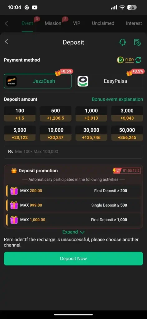 BV999 Game Deposit