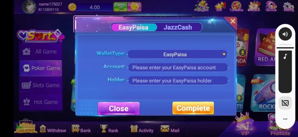 BET735 Game Withdraw